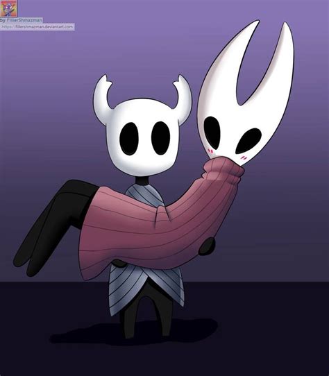 Hollow Knight holding Hornet by FillerShmazman | Hollow art, Knight ...