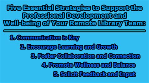 Five Essential Strategies To Support The Professional Development And