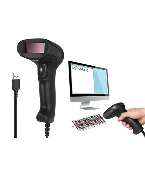 LETTORE CODICE BARRE BARCODE SCANNER CON CAVO USB PISTOLA LASER Q A202