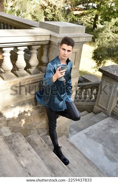 Portrait Handsome Brunette Male Model Wearing Stock Photo 2259437833 Shutterstock