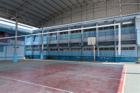 Volleyball Court School Gym Indoor Stock Image Image Of Healthy