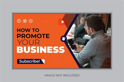 Premium Vector Business Youtube Thumbnail Design Template