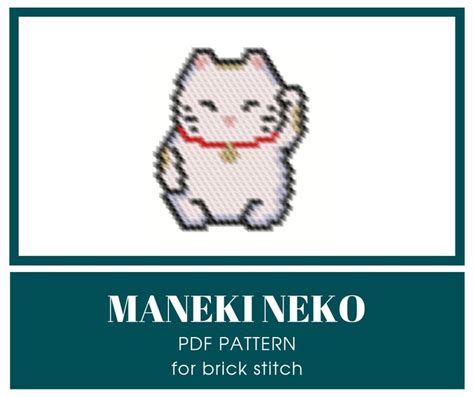 Maneki Neko Bead Pattern For Brick Stitch Brick Stitch Beading