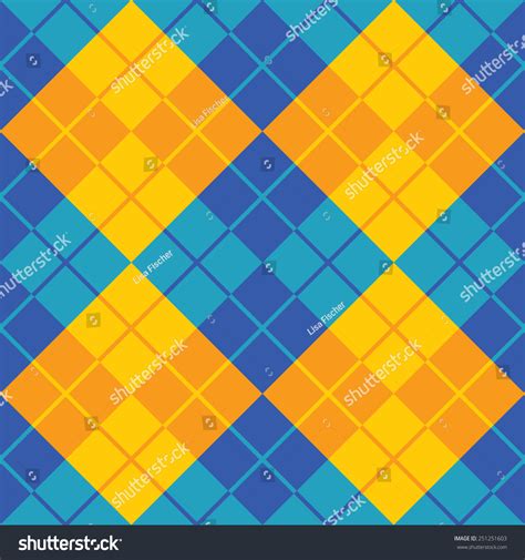 Seamless Argyle Pattern In Contrasting Colors Stock Photo 251251603