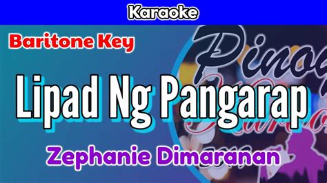 Lipad Ng Pangarap By Zephanie Dimaranan Karaoke Baritone Key Youtube