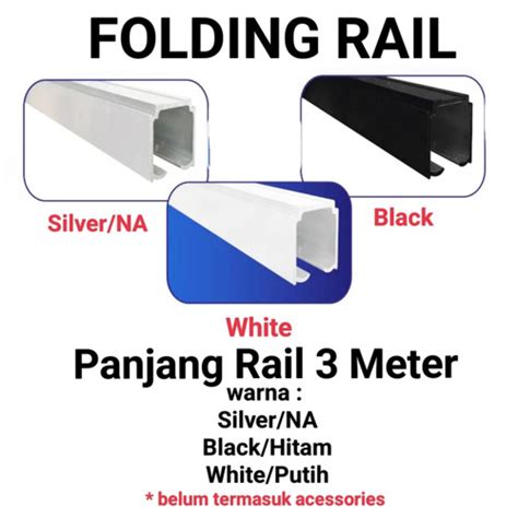 Jual Rel Pintu Lipat Sliding Aluminium Panjang 3 Meter Lebar 33mm Tebal