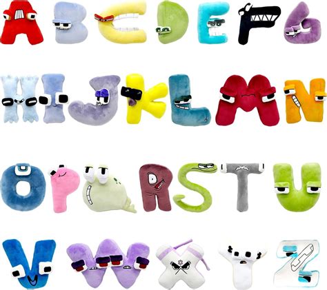 Kstoumybb 26 Pièces Alphabet Lore En Peluche Az Alphabet En Peluche