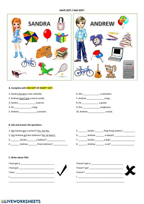 Have Got Has Got Worksheets En 2021 Ejercicios De Ingles Educacion