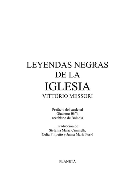 Vittorio Messori Leyendas Negras De La Iglesia Pdf