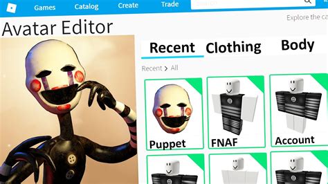 Making Fnaf Puppet A Roblox Account Five Nights At Freddys Youtube