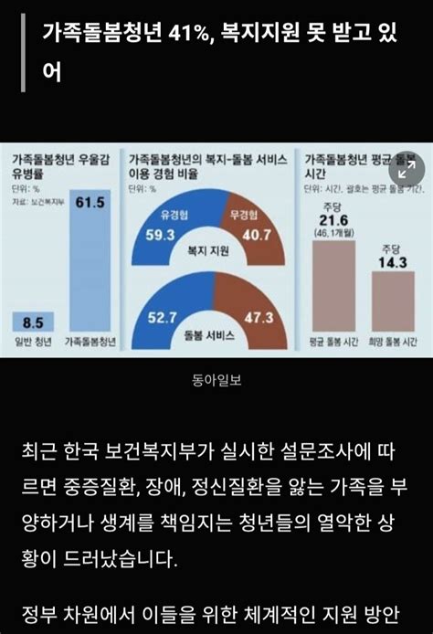 돌봄청소년 실태 조사 Mlbpark