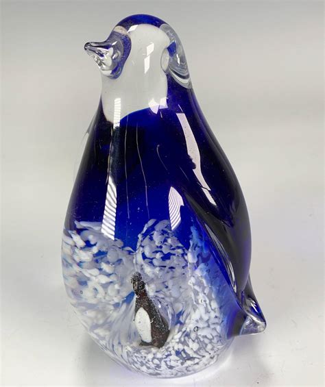 Art Glass Penguin Paperweight Auction