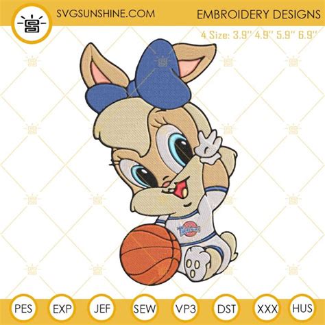 Baby Lola Bunny Embroidery Designs Baby Space Jam Machine Embroidery