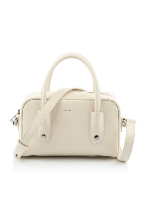 KABELKA GANT ICONIC MINI LEATHER BAG CREAM | GANT SK