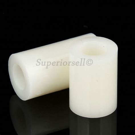 M5 M6 M8 Nylon Plastic Spacers Standoff White Round Washers Abs Casing Ebay