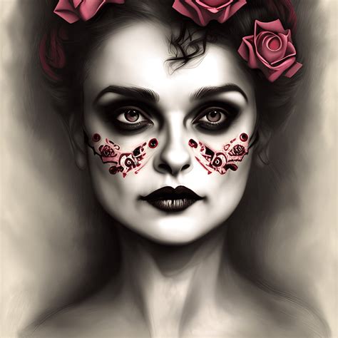 Helena Bonham Carter Charlie Bowater Style Amazing Sugar Skulls D