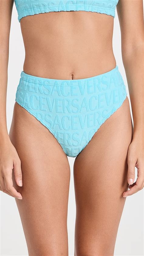 Versace Swim Slip Sponge Jacquard Bikini Bottoms Shopbop