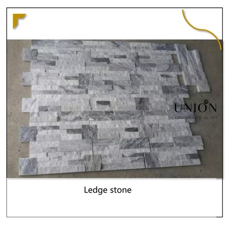 Exterior Stacked Ledge Stone Cloudy Grey Quartzite Culture Stone Panel