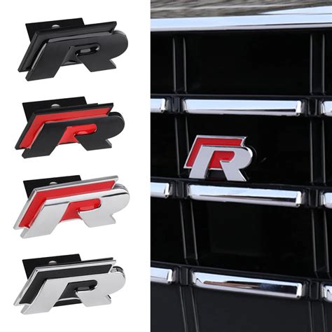 Pc D Car Front Grille Emblem Side Rear Trunk Badge Sticker For Vw R