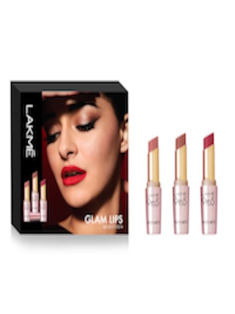 Buy Lakme Glam Lips Selection Nude Collection To Primer Matte Lipsticks Trio G Each