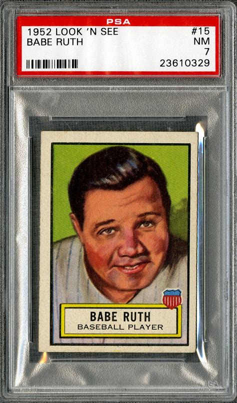 Lot Detail 1952 Topps Look N See 15 Babe Ruth PSA NM 7