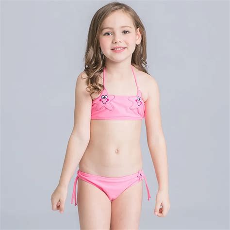 Rosa Trajes de Baño Bikini Para Las Niñas Niños traje de Baño Sólido