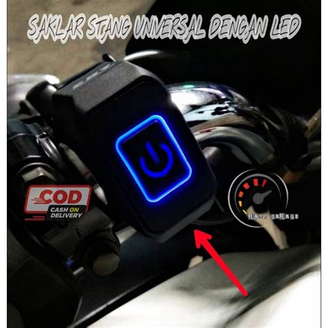 Jual Cod Saklar Stang Saklar On Off Motor Dengan Lampu Led Indikator