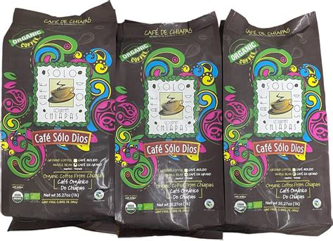 Café Solo Dios Orgánico Grano Tostado 1kg Paquete De 3 Empaque 2024