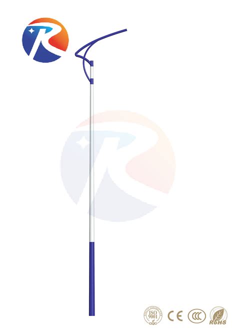 Galvanized Conical Octagonal Steel Hot DIP Steel Polyester Outdoor LED Solar Street Lighting