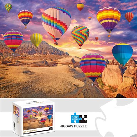 Pieces Desert Hot Air Balloon Jigsaw Puzzles For Adults Home Decor