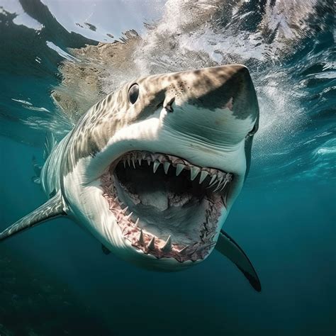 Angry shark in blue ocean 29291736 Stock Photo at Vecteezy