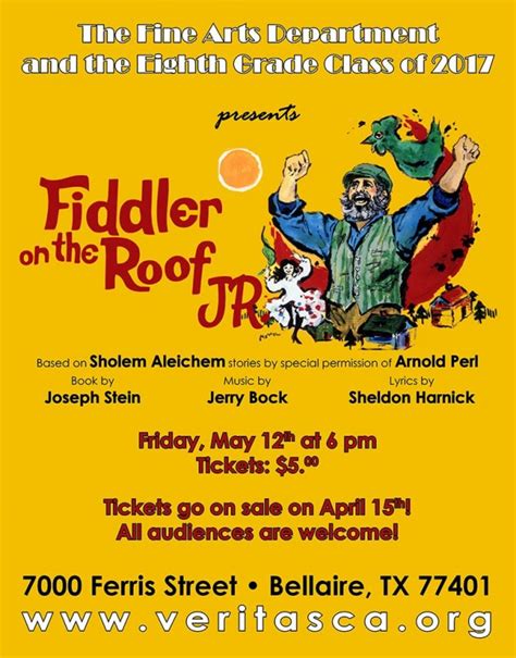 Veritas Christian Academy Presents Fiddler On The Roof Jr The Buzz