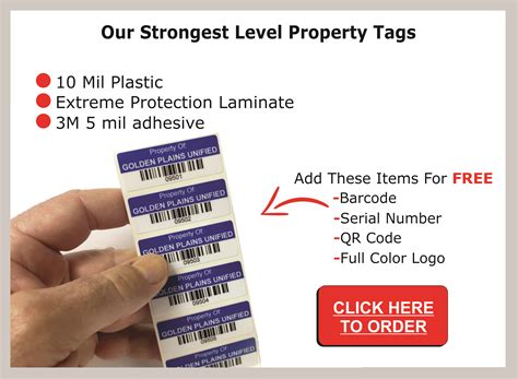Property Tags | Barcode Tags | Strong Asset Tags