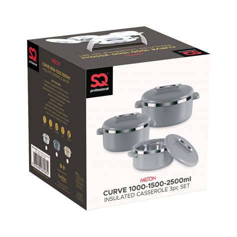 Sq Professional Curve Insulated Hot Pot Set Pc Grey L