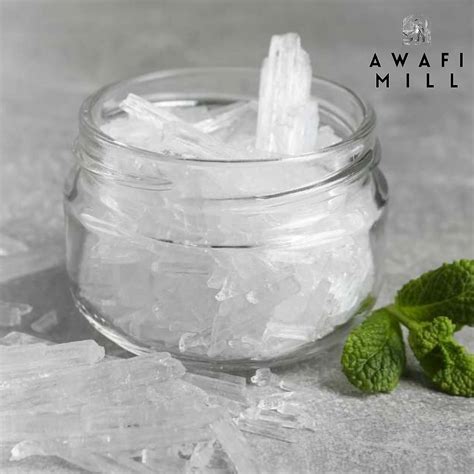 Awafi Mill Natural Menthol Crystals 100 Pure Naturalaromatic Mint Extract Bottle Of2 Oz 57 Gm