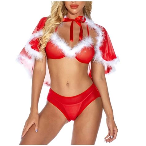 lingerie sexy mère noël deguisement femme adulte