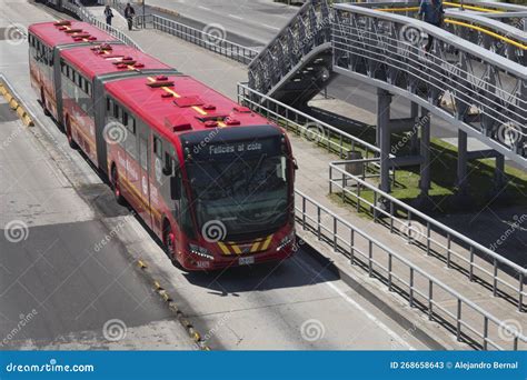 Transmilenio On Bogota, Colombia. , A Bus Rapid Transit System ...