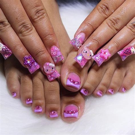 Pinks Web On Instagram Kawaii Mani Pedi Purple