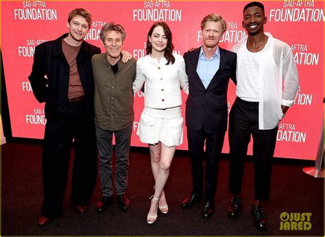 Emma Stone Promotes Kinds Of Kindness With Her Castmates And Director