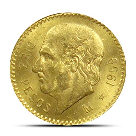 10 Peso Mexican Gold Coin (Random Year, Varied Condition) l JM Bullion™