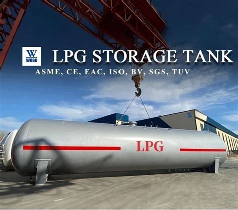 Gas Tank Lpg Storage Vessel 80m3 Horizontal Propane Lpg Gas Pressure