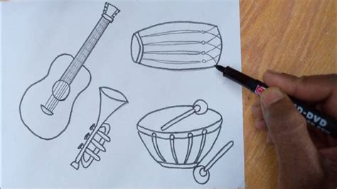 Musical Instrument Drawing