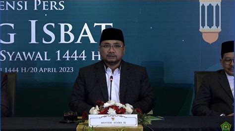 Kalender Hasil Sidang Isbat Penetapan Syawal H Lebaran