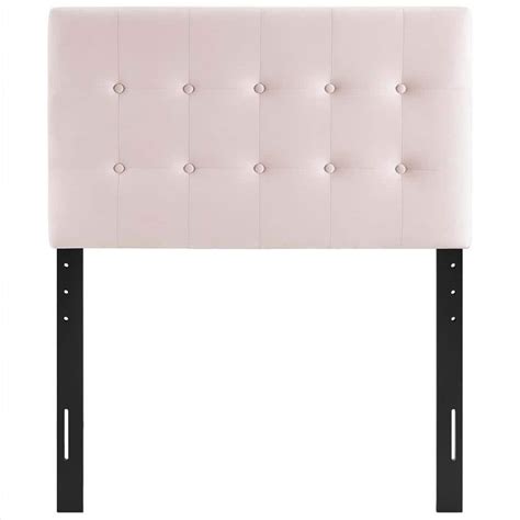 MODWAY Lily Biscuit Pink Tufted Twin Performance Velvet Headboard MOD