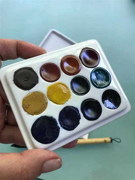 Handmade Watercolor Paint Palette Limited Edition Well Hand Glazed