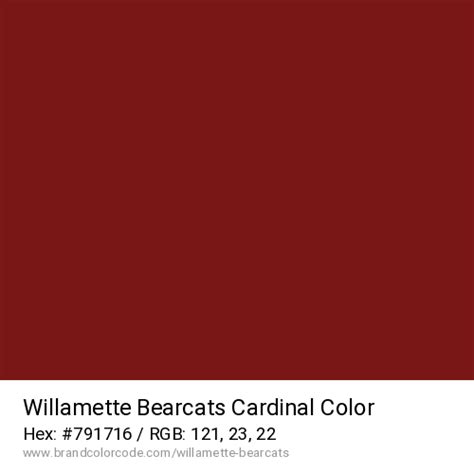 Willamette Bearcats Brand Color Codes » BrandColorCode.com