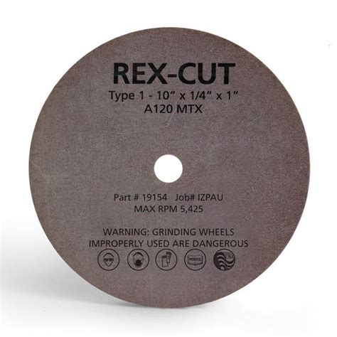 Meule de finition 161103 Rex Cut Abrasives d ébavurage plate