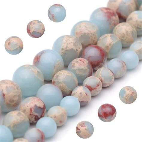 Amazon Natural Blue Jasper Beads For Jewelry Making Mm Imperial