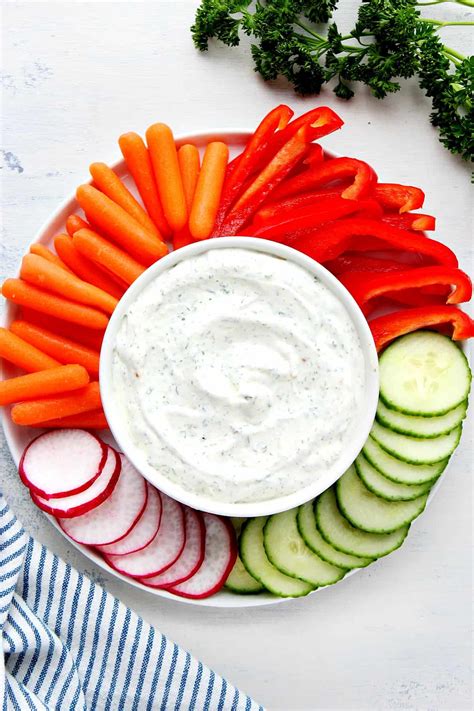 Quick Veggie Dip Crunchy Creamy Sweet