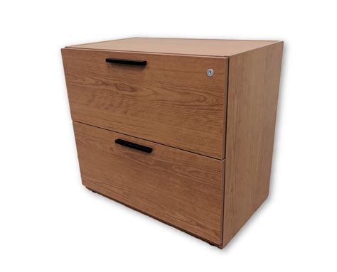 Cherry Laminate 2 Drawer Lateral Filing Cabinet 30 Inch Wide